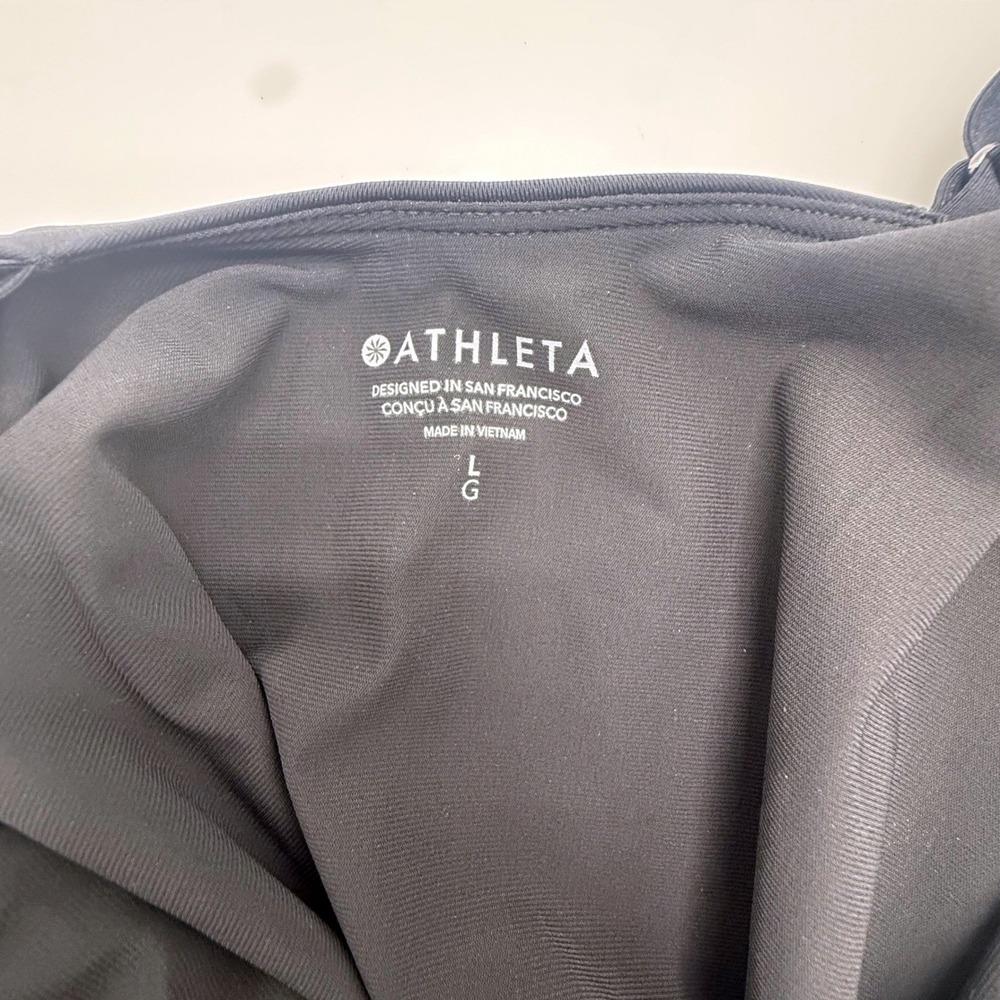 Athleta Hermosa One Piece Swimsuit Black Recycled H2ECO 988619 Womens Large NWT - Picture 3 of 13